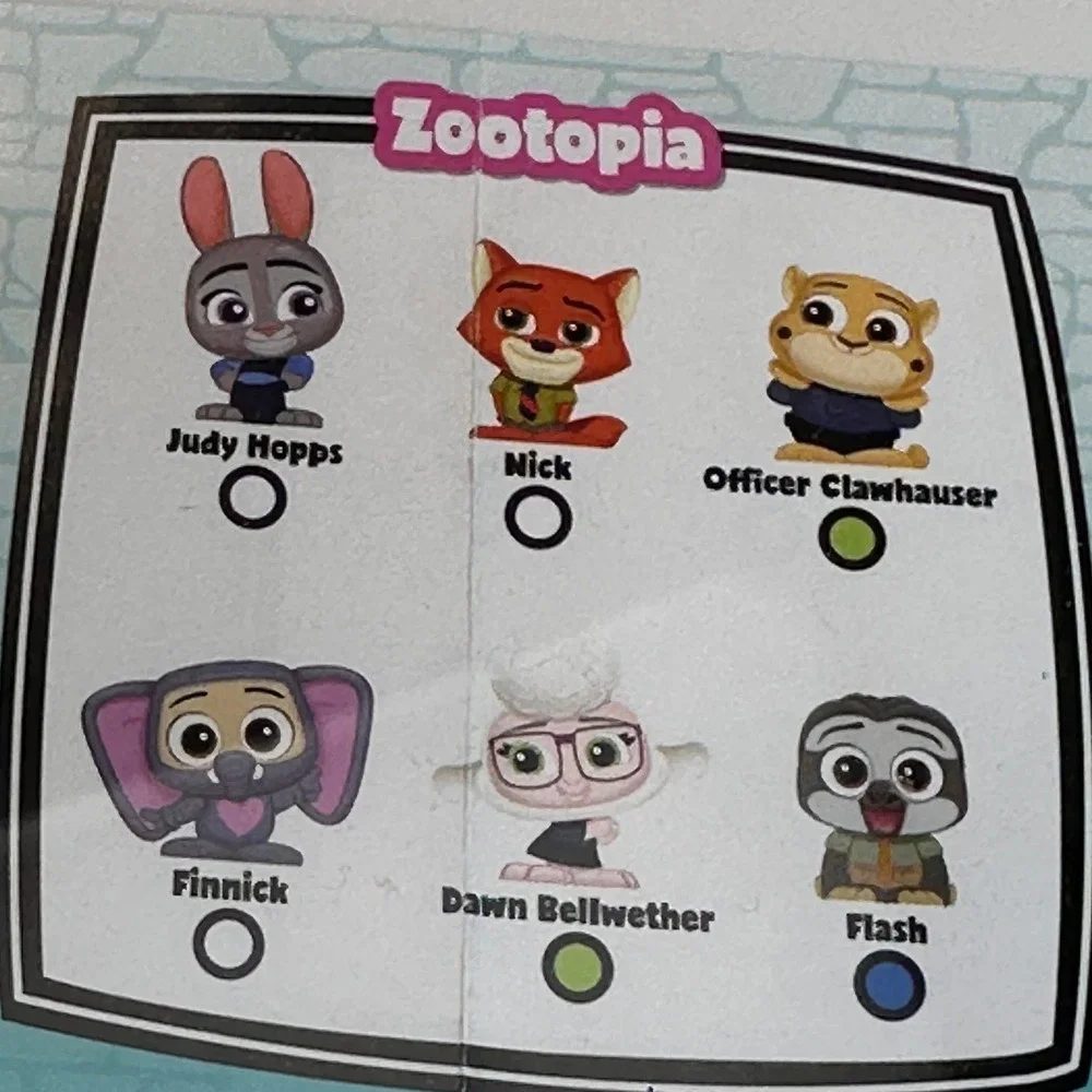 Disney Doorables ZOOTOPIA Judy Hopps Nick Wilde Flash COMPLETE Series 9 Set of 6